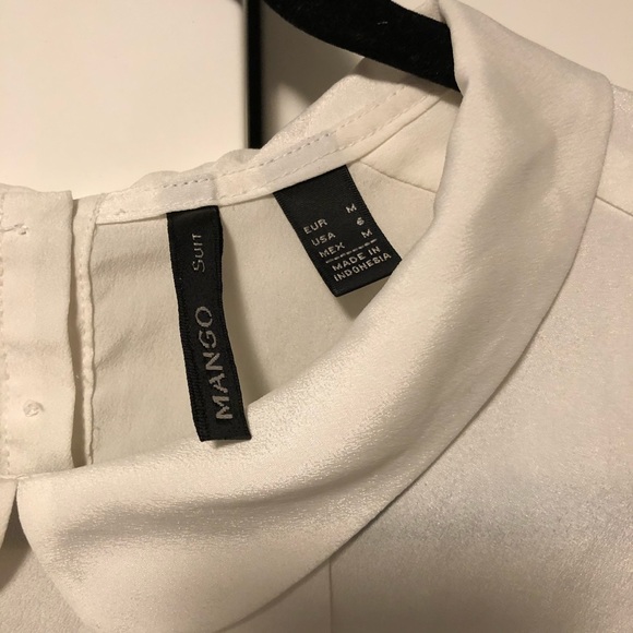 MANGO Cream Semi-sheer Blouse - Picture 3 of 4